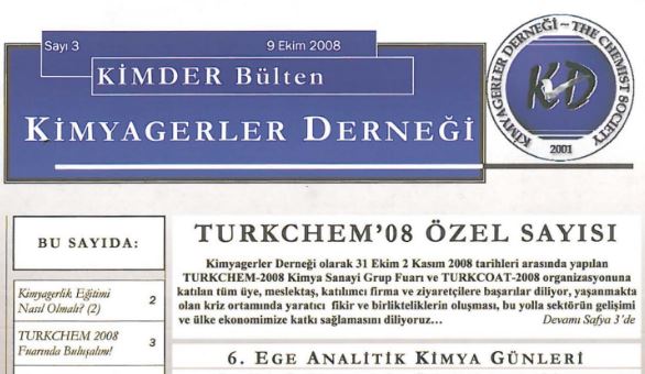 Kimyagerler Derneği Bülten 3. Sayı